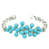 Turquoise And Authentic Sterling Silver Southwest Jewelry Link Bracelet VX64897